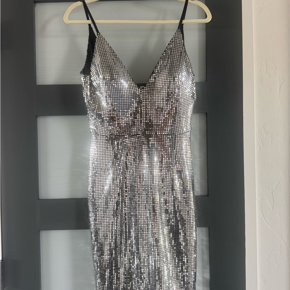 Silver Sequin Dress
